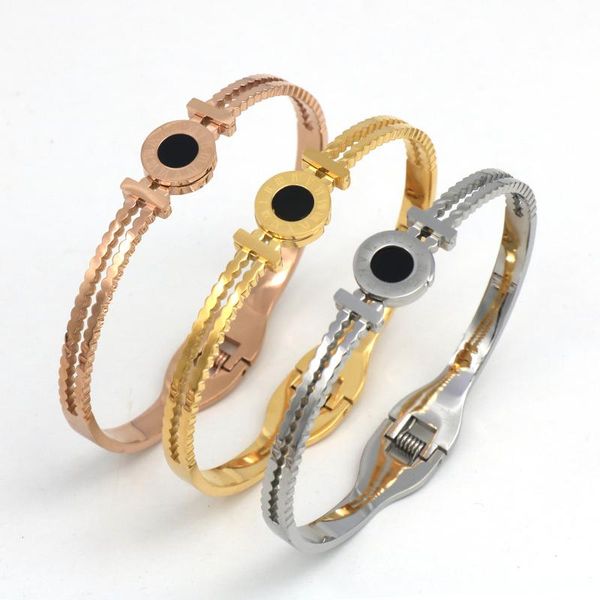 fashion brand women bracelets & bangles open cuff design stainless steel crystal luxury rose gold jewelry for wedding bangle, Black
fashion brand women bracelets & bangles open cuff design stainless steel crystal luxury rose gold jewelry for wedding bangle, Black