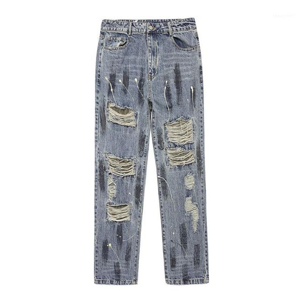 men's jeans men fashion graffiti splash ink ripped high street hole trousers streetwear hip hop straight denim pants clothing 2021, Blue
men's jeans men fashion graffiti splash ink ripped high street hole trousers streetwear hip hop straight denim pants clothing 2021, Blue