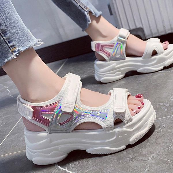 dress shoes women summer sandals mixed color hool&look thick bottom platform female wedged fashion casuas laides footwear 2021, Black
dress shoes women summer sandals mixed color hool&look thick bottom platform female wedged fashion casuas laides footwear 2021, Black