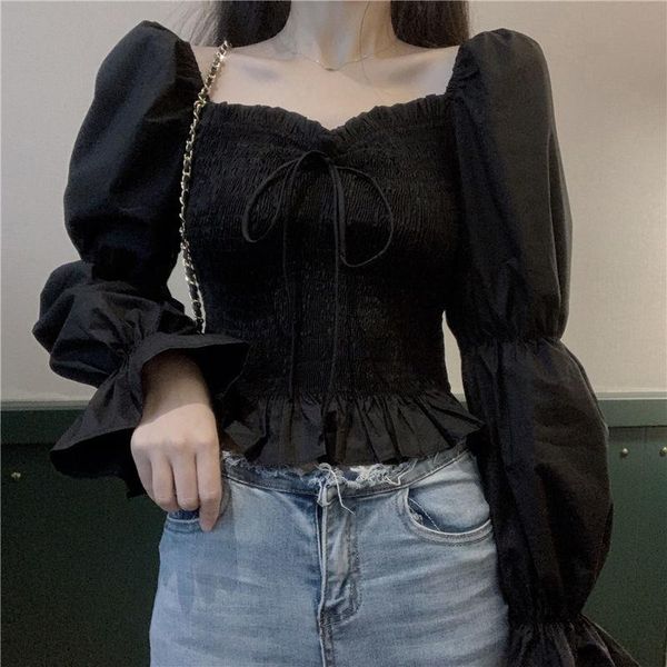 women's blouses & shirts blouse women shirt ruffled square collar puff sleeve 2021 spring long-sleeved for blusas mujer de moda, White
women's blouses & shirts blouse women shirt ruffled square collar puff sleeve 2021 spring long-sleeved for blusas mujer de moda, White