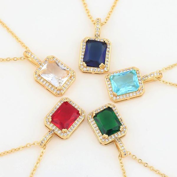 pendant necklaces 2021 simple fashion girl cute rainbow crystal chain personality square clavicle copper gilded zircon necklace for women, Silver
pendant necklaces 2021 simple fashion girl cute rainbow crystal chain personality square clavicle copper gilded zircon necklace for women, Silver