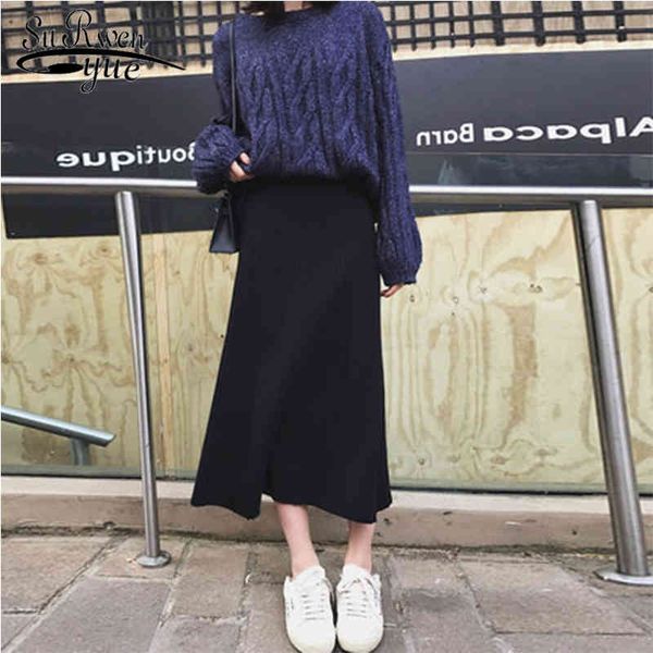 winter women midi skirts korean casual ladies a-line flare high waist solid knitted knit thick long sweater skirt 7443 50 210427, Black
winter women midi skirts korean casual ladies a-line flare high waist solid knitted knit thick long sweater skirt 7443 50 210427, Black