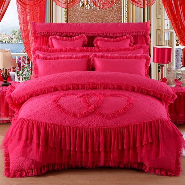 bedding sets 4pcs thick quilted lace set king twin size bed princess korean girls pink pillowcase skirt
bedding sets 4pcs thick quilted lace set king twin size bed princess korean girls pink pillowcase skirt