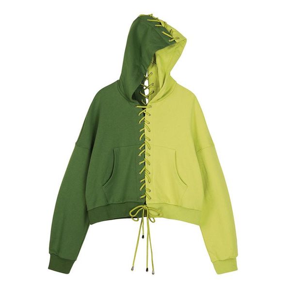 women's hoodies & sweatshirts vintage patchwork hit color bandage female hooded long sleeve loose women 2021 fashion clothing, Black
women's hoodies & sweatshirts vintage patchwork hit color bandage female hooded long sleeve loose women 2021 fashion clothing, Black
