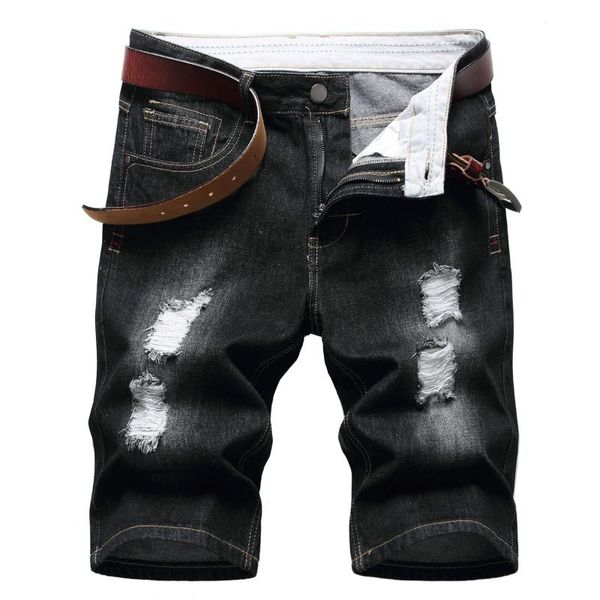 men's shorts street summer jeans and wear lightweight casual pants, White;black
men's shorts street summer jeans and wear lightweight casual pants, White;black