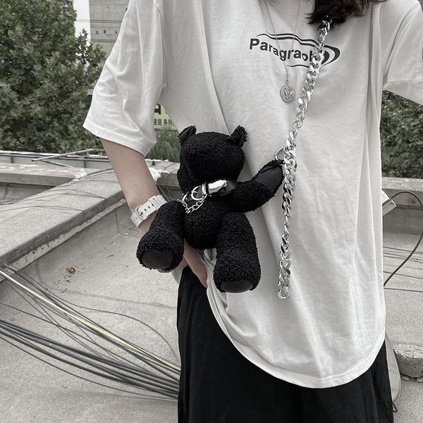 outdoor bags personality fashion dark one-eyed bear chain messenger bag female running
outdoor bags personality fashion dark one-eyed bear chain messenger bag female running