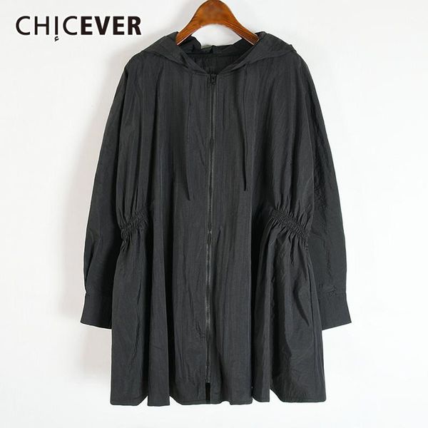 women's jackets chicever black coat for women hooded o neck long sleeve ruched loose solid zipper coats female fashion clothing 2021 su, Black;brown
women's jackets chicever black coat for women hooded o neck long sleeve ruched loose solid zipper coats female fashion clothing 2021 su, Black;brown