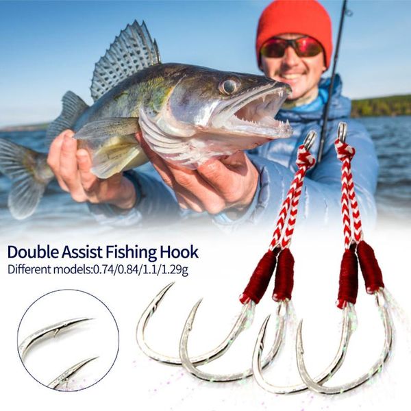 fishing hooks 20pcs cast jigs assist hook jig head barbed double with rope lure slow fast jigging tackle
fishing hooks 20pcs cast jigs assist hook jig head barbed double with rope lure slow fast jigging tackle