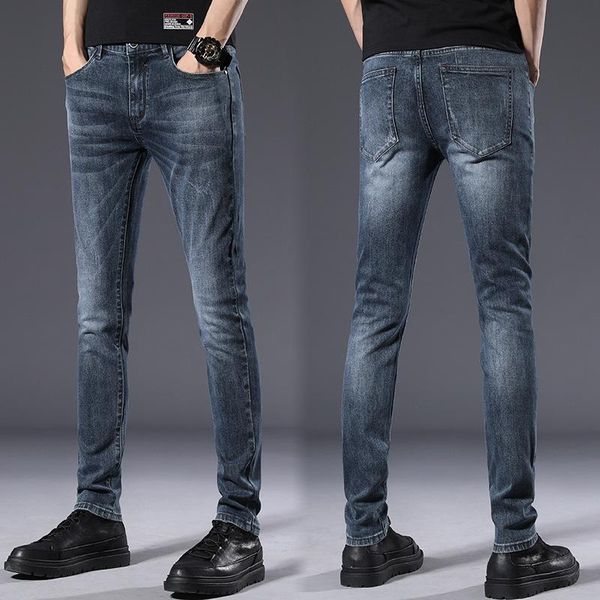 men's jeans 2021 spring autumn fashion business casual elastic brand trousers youth slim regular denim male pants, Blue
men's jeans 2021 spring autumn fashion business casual elastic brand trousers youth slim regular denim male pants, Blue