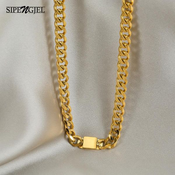 chains sipengjel fashion stainless steel punk cuboid chain neckalce hip hop gold color chunky for women jewelry gift, Silver
chains sipengjel fashion stainless steel punk cuboid chain neckalce hip hop gold color chunky for women jewelry gift, Silver