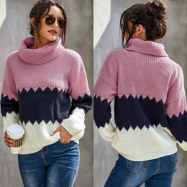 women's sweaters fashion printed sweater casual high neck loose long sleeve tee designer warm womens clothing, White;black
women's sweaters fashion printed sweater casual high neck loose long sleeve tee designer warm womens clothing, White;black