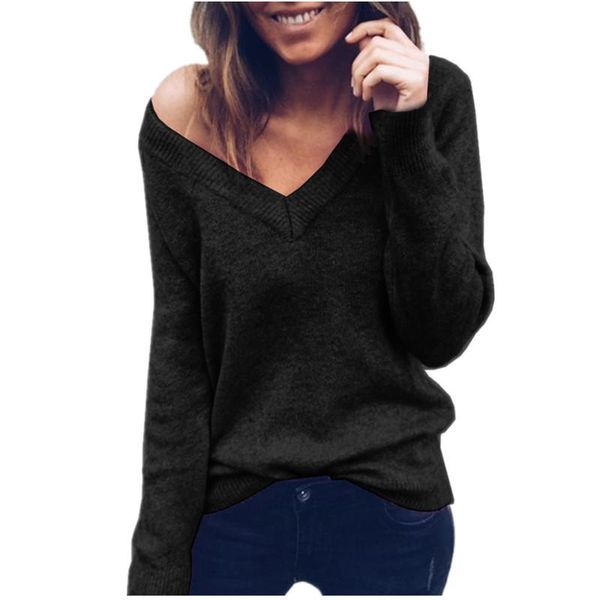 spring autumn long sleeve knit women's large v-neck wool sweater pullover five color fashion casual standard ladies blouse sweaters, White;black
spring autumn long sleeve knit women's large v-neck wool sweater pullover five color fashion casual standard ladies blouse sweaters, White;black