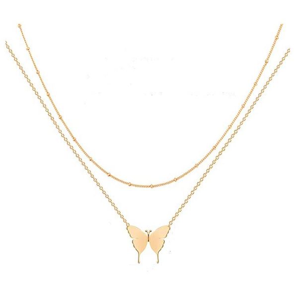 pendant necklaces double rice bead chain with butterfly necklace.simple single style everyday women fashion jewelry, Silver
pendant necklaces double rice bead chain with butterfly necklace.simple single style everyday women fashion jewelry, Silver