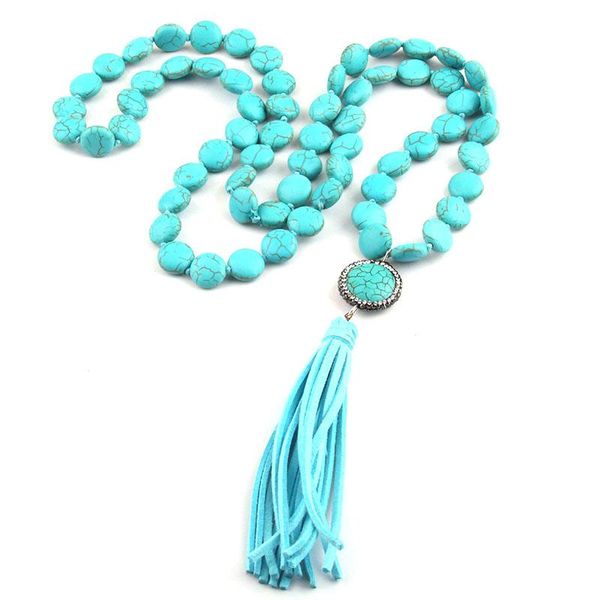 pendant necklaces fashion bohemian tribal artisan jewelry blue stones bead long tassel necklace, Silver
pendant necklaces fashion bohemian tribal artisan jewelry blue stones bead long tassel necklace, Silver