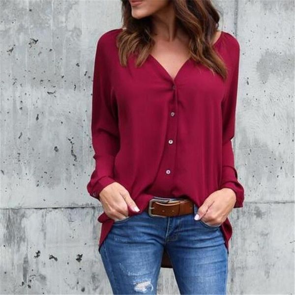 women fashion shirts festivals classics blouses comfort elegance casual v-neck color chiffon blouse 's & women's, White
women fashion shirts festivals classics blouses comfort elegance casual v-neck color chiffon blouse 's & women's, White