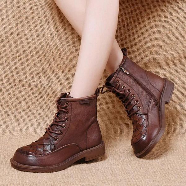 leather boots women's short real cowhide retro big head doll shoes spring and autumn single, Black
leather boots women's short real cowhide retro big head doll shoes spring and autumn single, Black