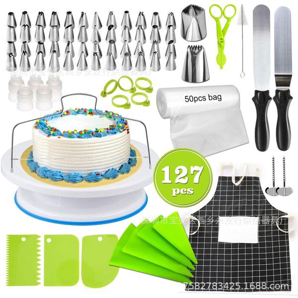 baking & pastry tools 127pcs cake decoration decorating mouth tool turntable cream nozzle set
baking & pastry tools 127pcs cake decoration decorating mouth tool turntable cream nozzle set