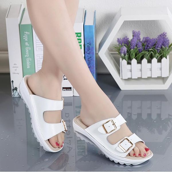 slippers summer women anti-slip buckle wedge ladies slides open toe platform shoes fashion beach casual female, Black
slippers summer women anti-slip buckle wedge ladies slides open toe platform shoes fashion beach casual female, Black