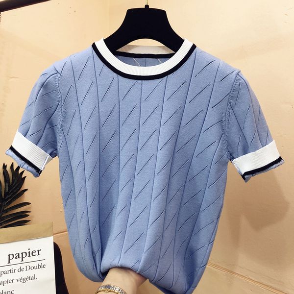 t-shirt 2021 summer new dark grain round neck t-shirt women's base color contrast thin breathable korean short sleeve hollow, White
t-shirt 2021 summer new dark grain round neck t-shirt women's base color contrast thin breathable korean short sleeve hollow, White