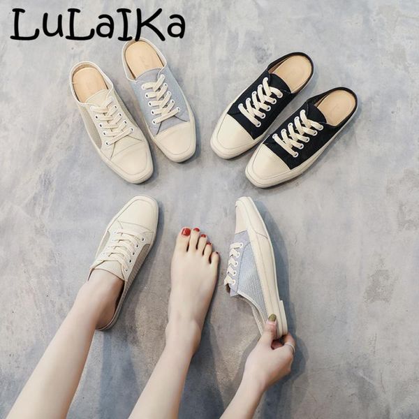 slippers lulaika 2021 summer ladies fashion outer wear net surface square head shallow comfortable baotou casual wild flat, Black
slippers lulaika 2021 summer ladies fashion outer wear net surface square head shallow comfortable baotou casual wild flat, Black