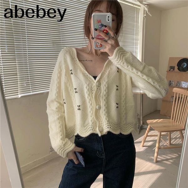 women's knits & tees cardigan women solid knitted retro korean style jumper sweaters est daily all-match loose v-neck vintage soft autu, White
women's knits & tees cardigan women solid knitted retro korean style jumper sweaters est daily all-match loose v-neck vintage soft autu, White