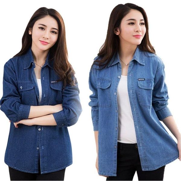 blouse women large size women's cotton denim shirt loose long sleeve mid-length blusas ropa de mujer blouses & shirts, White
blouse women large size women's cotton denim shirt loose long sleeve mid-length blusas ropa de mujer blouses & shirts, White