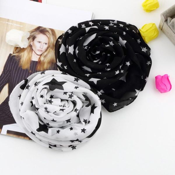 scarves 1pcs women winter necessity black white stars scarf chiffon large shawl soft comfortable fashion elegant lady 2021 autumn, Blue;gray
scarves 1pcs women winter necessity black white stars scarf chiffon large shawl soft comfortable fashion elegant lady 2021 autumn, Blue;gray