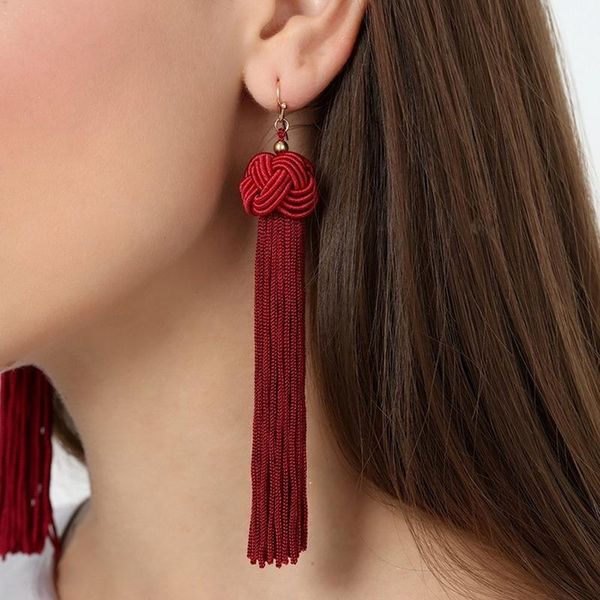 dangle & chandelier bohemia fashion hand woven long ball exaggerated elegant female tassel earrings, Silver
dangle & chandelier bohemia fashion hand woven long ball exaggerated elegant female tassel earrings, Silver