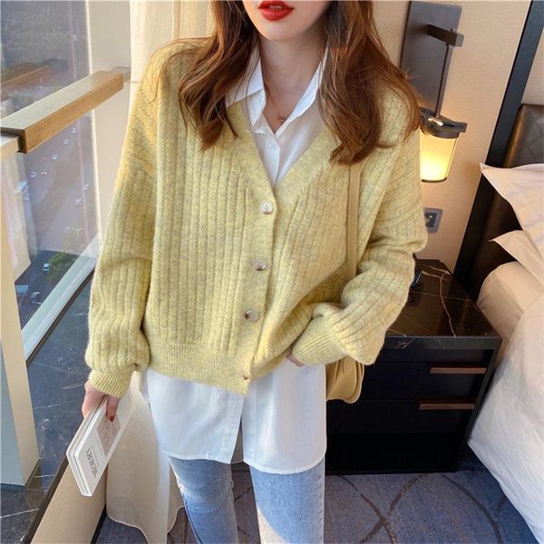 women's knits & tees knitted cardigan lazy wind 2021 sweater net red japanese soft spring twist loose coat, White
women's knits & tees knitted cardigan lazy wind 2021 sweater net red japanese soft spring twist loose coat, White
