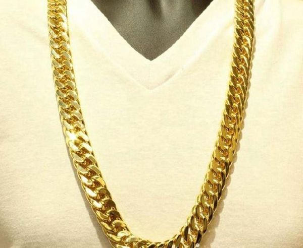 men model thick chunky chain 18 k solid yellow fine gold necklace 24" heavy, Silver
men model thick chunky chain 18 k solid yellow fine gold necklace 24" heavy, Silver