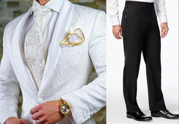 men's suits & blazers brand men white pattern and black groom tuxedos shawl satin lapel groomsmen wedding man 2 pieces ( jacket+pa, White;black
men's suits & blazers brand men white pattern and black groom tuxedos shawl satin lapel groomsmen wedding man 2 pieces ( jacket+pa, White;black