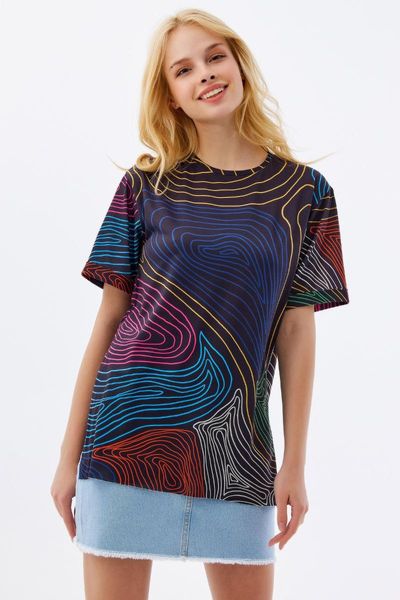 women's t-shirt women printed short-sleeved slit sport stylish 2021 fashion, White
women's t-shirt women printed short-sleeved slit sport stylish 2021 fashion, White