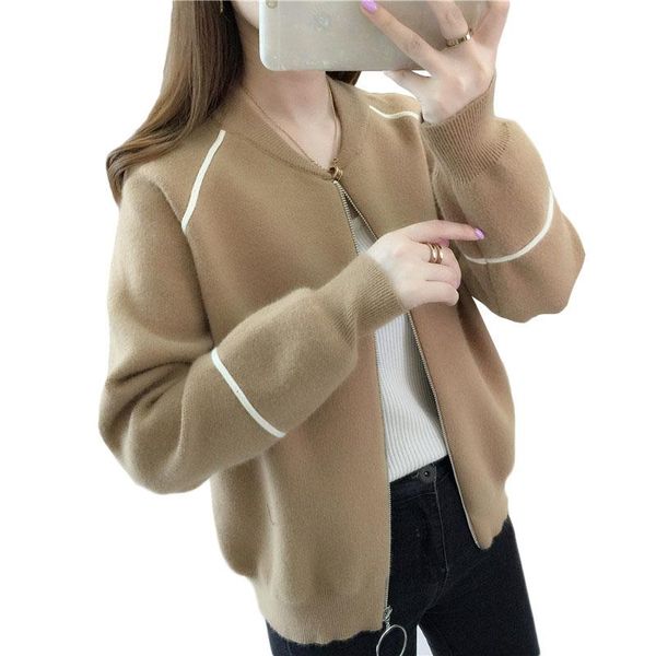 women's sweaters sweater jacket female korean version 2022 autumn loose long-sleeved spring knit cardigan yl352, White;black
women's sweaters sweater jacket female korean version 2022 autumn loose long-sleeved spring knit cardigan yl352, White;black
