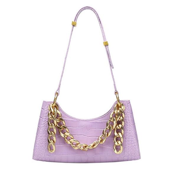 evening bags gold chain decor women shoulder genuine leather small handags fashion ladies baguette bag violet bolsos mujer
evening bags gold chain decor women shoulder genuine leather small handags fashion ladies baguette bag violet bolsos mujer