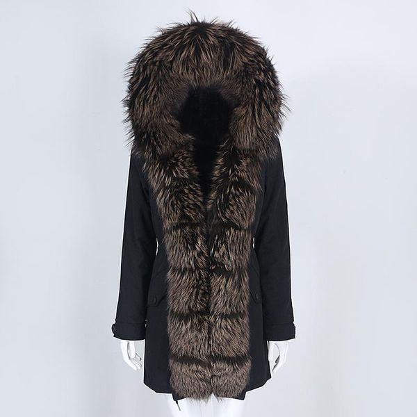 women's fur & faux menina bonita 2021 waterproof parka real coat winter jacket women natural raccoon collar hooded detachable outerwear, Black
women's fur & faux menina bonita 2021 waterproof parka real coat winter jacket women natural raccoon collar hooded detachable outerwear, Black