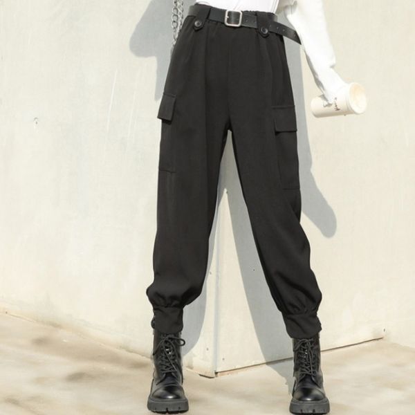 capris high-waisted harajuku cargo pants of women elastic female slacks attacked a192, Black;white
capris high-waisted harajuku cargo pants of women elastic female slacks attacked a192, Black;white
