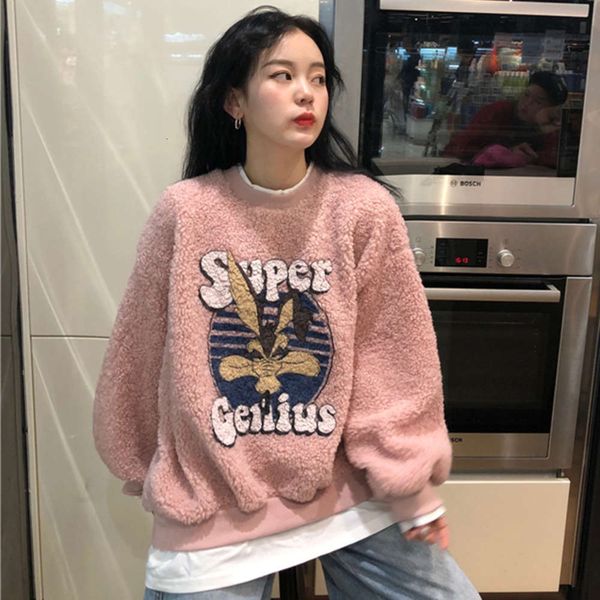 women's sweaters hoodies super fire cec sweater autumn winter korean version ins tide cashmere thickened lamb wool fake two pieces of c, White;black
women's sweaters hoodies super fire cec sweater autumn winter korean version ins tide cashmere thickened lamb wool fake two pieces of c, White;black