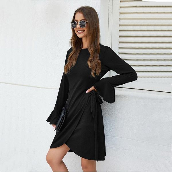 high slit dress 2021 autumn women o neck long sleeve elegant bandage slim flare party vestidos undefined casual dresses, Black;gray
high slit dress 2021 autumn women o neck long sleeve elegant bandage slim flare party vestidos undefined casual dresses, Black;gray
