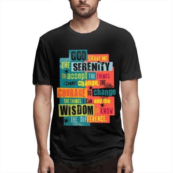 original serenity prayer graphic design anonymous men humorous tees short sleeve crew neck t-shirt cotton summer clothes men's t-shirts, White;black
original serenity prayer graphic design anonymous men humorous tees short sleeve crew neck t-shirt cotton summer clothes men's t-shirts, White;black