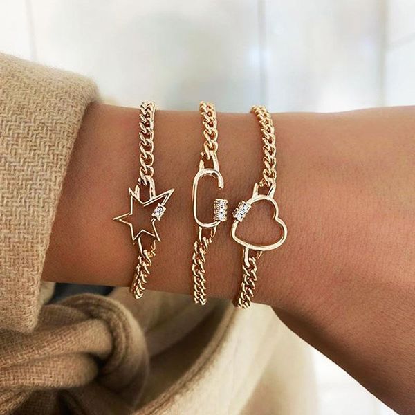 boho gold heart star letter chain bangle bracelet fashion charm word hand jewelry for women men accessories 2021 wholesale bracelets, Golden;silver
boho gold heart star letter chain bangle bracelet fashion charm word hand jewelry for women men accessories 2021 wholesale bracelets, Golden;silver