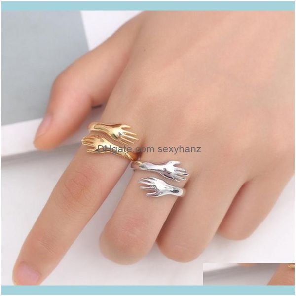 cluster jewelryfinger rings for women hands hug shaped trendy fine jewelry open adjustable antique anillos quality drop delivery 2021 ixr7i, Golden;silver
cluster jewelryfinger rings for women hands hug shaped trendy fine jewelry open adjustable antique anillos quality drop delivery 2021 ixr7i, Golden;silver