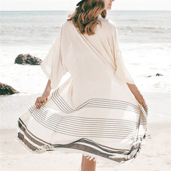 casual striped three quarter white cotton long kimono cardigan plus size women beachwear womens and blouses n1031 210416, White;black
casual striped three quarter white cotton long kimono cardigan plus size women beachwear womens and blouses n1031 210416, White;black