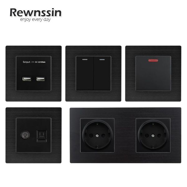 smart home control rewnssin black eu standard wall socket usb charging outlet rocker light switch high-power tv computer network ports
smart home control rewnssin black eu standard wall socket usb charging outlet rocker light switch high-power tv computer network ports