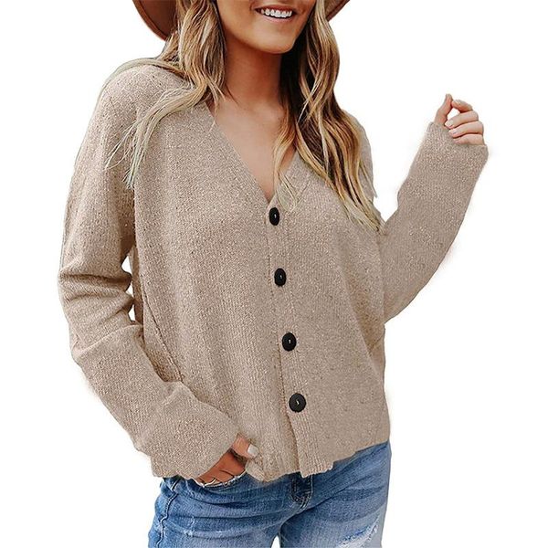 women's knits & tees women knitted cardigans sweater fashion autumn long sleeve loose coat casual button v neck solid female 2021 knit, White
women's knits & tees women knitted cardigans sweater fashion autumn long sleeve loose coat casual button v neck solid female 2021 knit, White