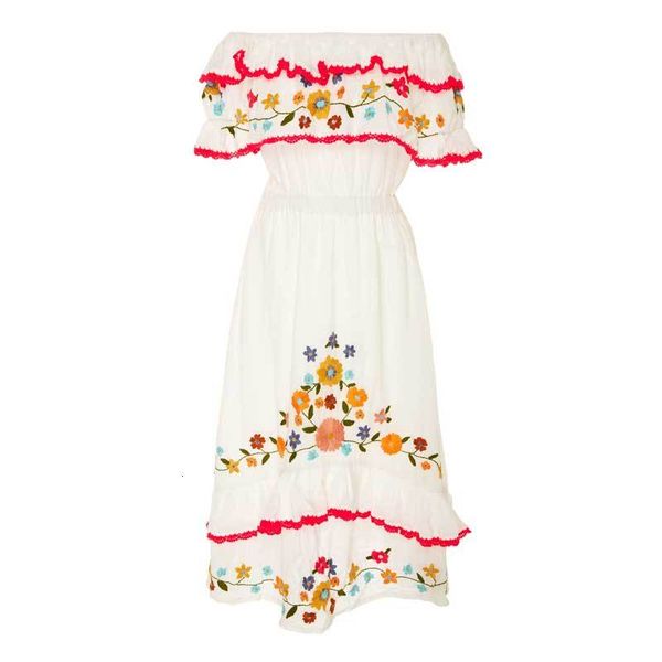 a line women white midi dress doubled ruffled shoulders slash neck frilled summer dresses crochet trimming embroidery vestidos, Black;gray
a line women white midi dress doubled ruffled shoulders slash neck frilled summer dresses crochet trimming embroidery vestidos, Black;gray
