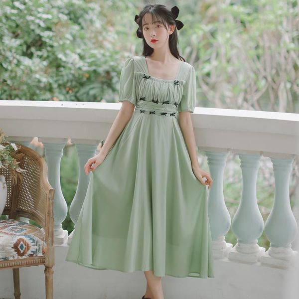 casual dresses dandelion girl sweet fairy dress summer french retro square collar pleated bow cute gentle temperament vestidos women, Black;gray
casual dresses dandelion girl sweet fairy dress summer french retro square collar pleated bow cute gentle temperament vestidos women, Black;gray