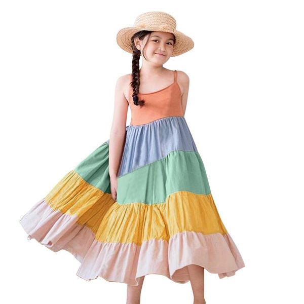 girl's dresses kids baby girl suspender dress toddler girls sleeveless rainbow beach princess casual, Red;yellow
girl's dresses kids baby girl suspender dress toddler girls sleeveless rainbow beach princess casual, Red;yellow