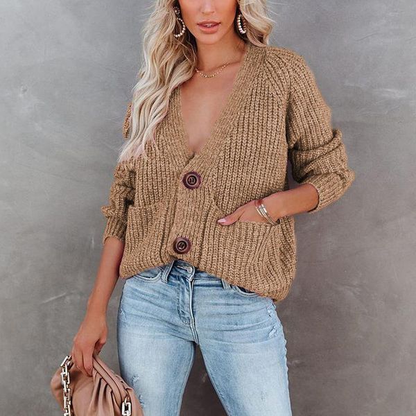women's knits & tees solid knitted cardigans for women 2021 fashion long-sleeve loose autumn jackets coats oversized v-neck button-up c, White
women's knits & tees solid knitted cardigans for women 2021 fashion long-sleeve loose autumn jackets coats oversized v-neck button-up c, White