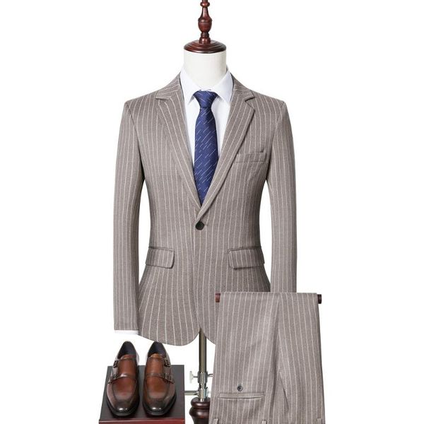 men's suits & blazers single breasted suit business casual striped dress elegant groom wedding tuxedo work/social/party 2-piece, White;black
men's suits & blazers single breasted suit business casual striped dress elegant groom wedding tuxedo work/social/party 2-piece, White;black