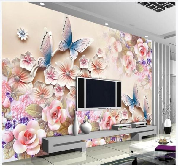 custom po wallpaper 3d mural for walls 3 d stereo relief romantic butterfly flower sitting room tv background wall wallpapers
custom po wallpaper 3d mural for walls 3 d stereo relief romantic butterfly flower sitting room tv background wall wallpapers